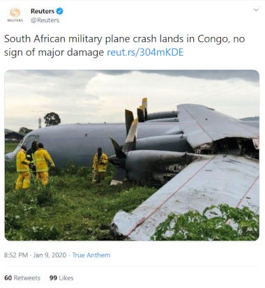 SA plane crash